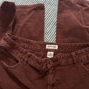 St. John's Bay Corduroy Pants in Deep Maroon